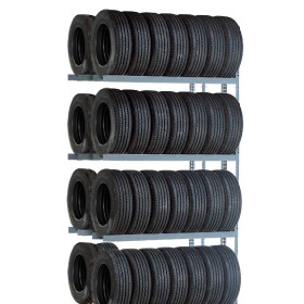 ADDER | 64 Tire Double Row Automotive Storage Shelving | 4 Shelves